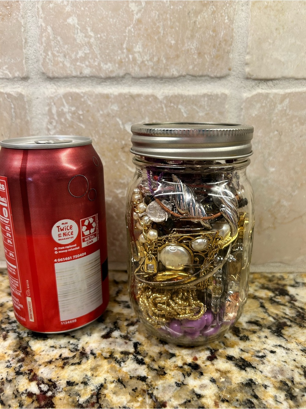 Mystery jewelry jar - pint jar - silver, gold, beads and more!
